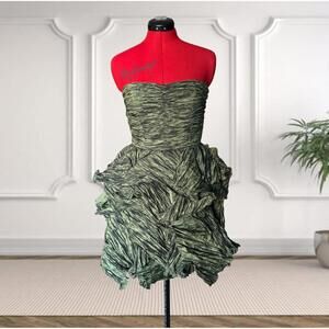 MIGNON Green Mini Prom Homecoming Cocktail Fairy Y2K Dress Size 8